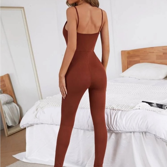 SHEIN Front Tied One Piece Jumpsuit - Picture 3 of 7